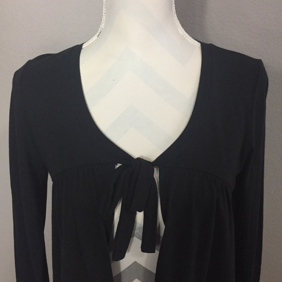 NWT Black Cover Up with Tie - Picture 2 of 4